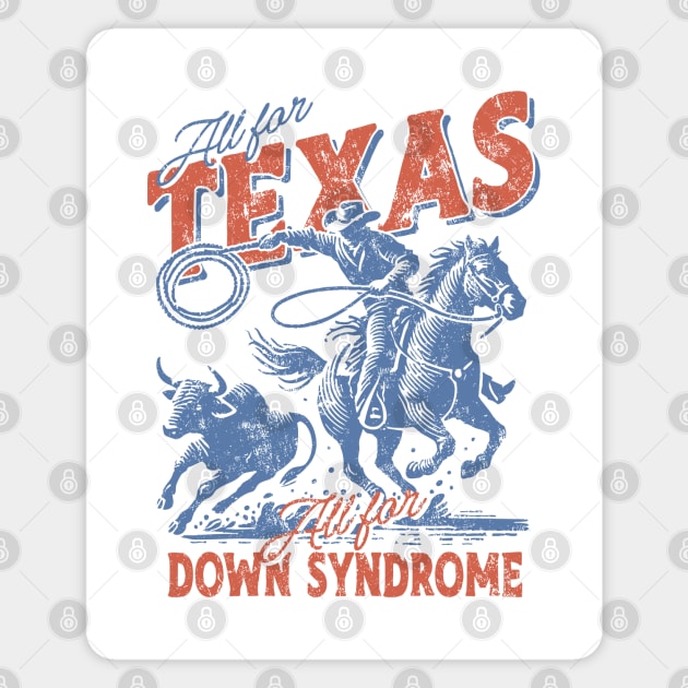All For Texas Rangers Down Syndrome Shirt Red Texas Rangers Graphic Tee Shirts Rodeo Jake Burger Magnet by celestial_artworks